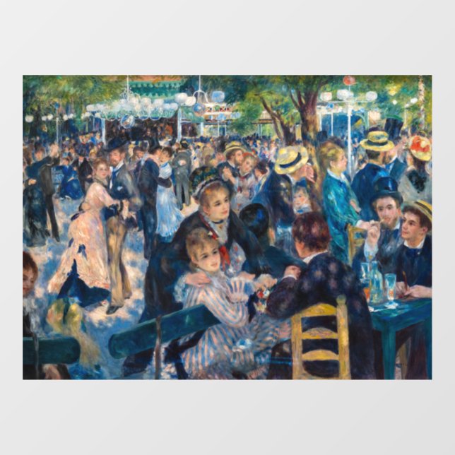 Autocollant Pour Fenêtre Renoir - Danse au Moulin de la Galette (Feuille)