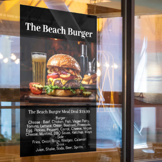 Autocollant Pour Fenêtre Repas de restaurant de restauration rapide Bar Bus