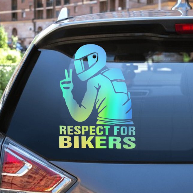 Autocollant Pour Fenêtre Respectez l'autocollant 3D Vinyl Decal de moto de  (Créateur téléchargé)