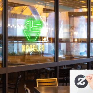 Autocollant Pour Fenêtre Restaurant chinois Nouilles Neon