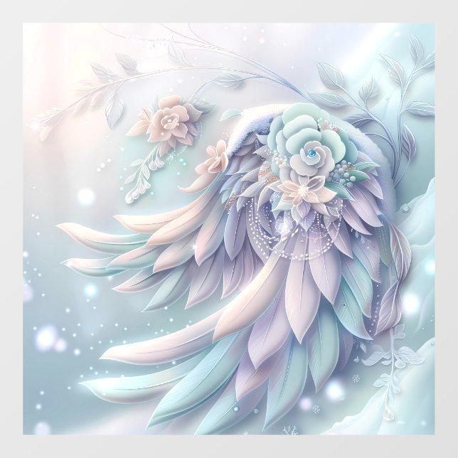 Autocollant Pour Fenêtre Rêve Noël Angel ailes fenêtre Classer (Feuille)