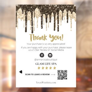 AUTOCOLLANT POUR FENÊTRE *~* REVIEW QR AP8 GLAM DRIPS. MERCI