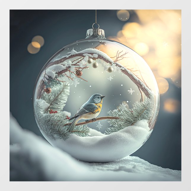 Autocollant Pour Fenêtre Robin Globe Clouage de fenêtre (Feuille)