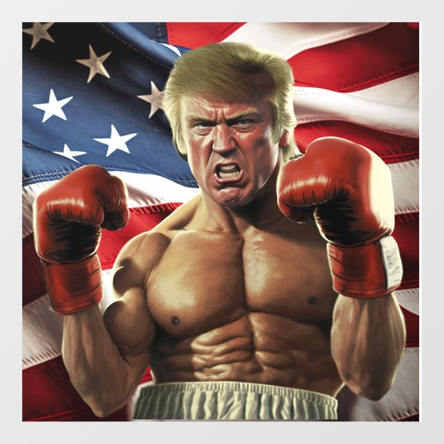 Autocollant Pour Fenêtre Rocky Trump : le champion du peuple de la liberté (Feuille)