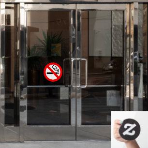 Autocollant Pour Fenêtre Ronde Non Fumeur Maison ou entreprise