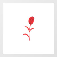 Rose Madder, Rouge lave, design floral