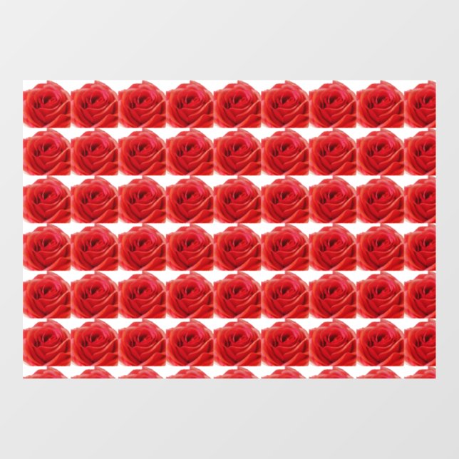 Autocollant Pour Fenêtre Rose rouge (Feuille)