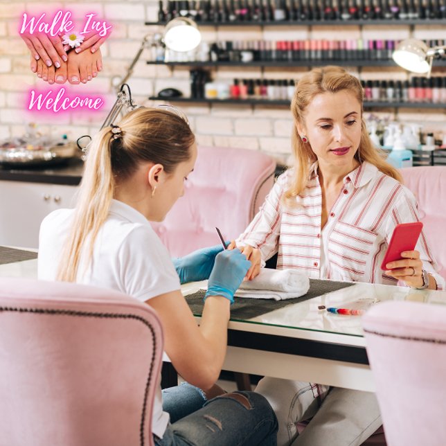 Autocollant Pour Fenêtre Salon de manucure les entrées libres sont les bien (Créateur téléchargé)