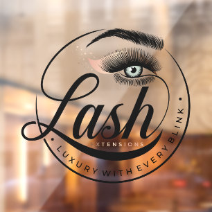 Autocollant Pour Fenêtre Salon de Spa de Luxe Extensions de Cils Génériques