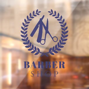 Autocollant Pour Fenêtre Salon pour hommes simple logo nom personnalisé mod