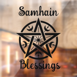 Autocollant Pour Fenêtre Samhain Bénédiction Sorcières d'Halloween Bénédict