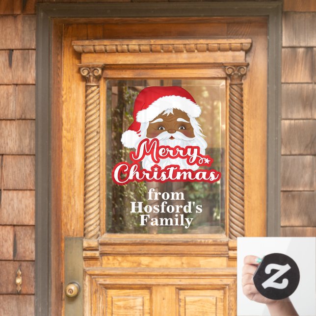 Autocollant Pour Fenêtre Santa Claus Joyeux Noël Clouer la fenêtre (Porte d'accueil)