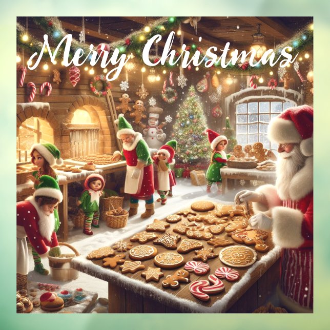 Autocollant Pour Fenêtre Santas Bake Shop (Feuille 3)
