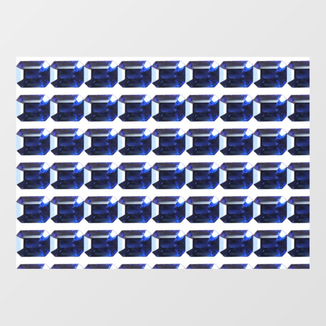 Autocollant Pour Fenêtre Sapphire rectangulaire bleu (Feuille)