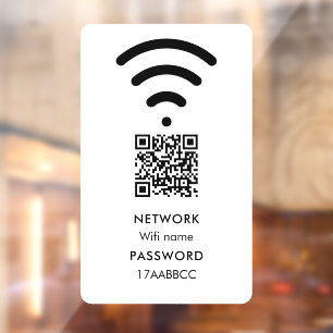 Autocollant Pour Fenêtre Scanner pour se connecter au code QR du réseau Wif