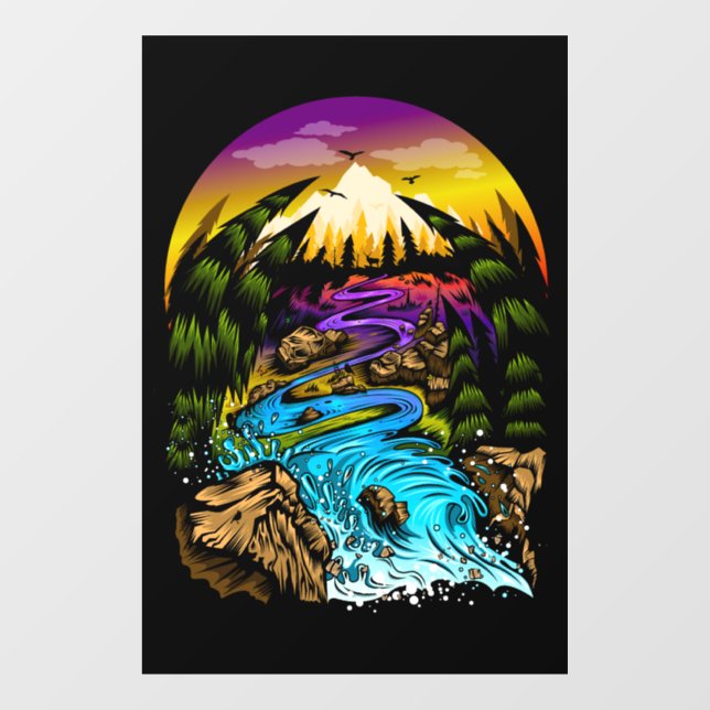 Autocollant Pour Fenêtre Scène extérieure (Feuille)