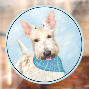 Autocollant Pour Fenêtre Scottish Terrier Wheaten Dog Painting Art original