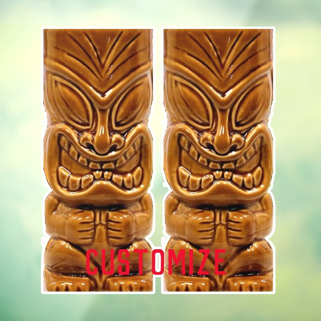 Autocollant Pour Fenêtre Sculpture Gold Tiki Thunder_Cove  (Feuille 3)