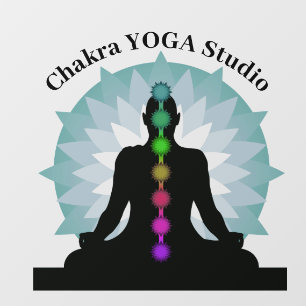 Autocollant Pour Fenêtre Sept Chakras Yoga Design Fenêtre Clouer