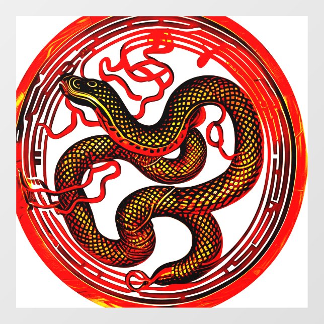 Autocollant Pour Fenêtre Serpent à feu (Feuille)