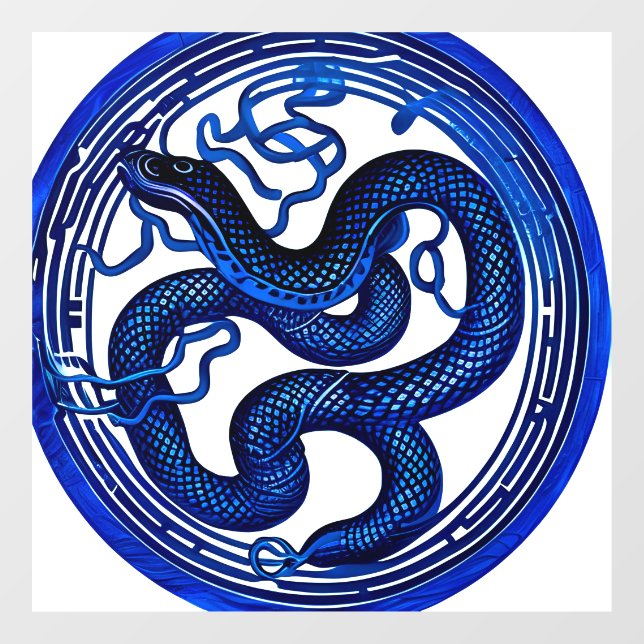 Autocollant Pour Fenêtre Serpent d'eau (Feuille)