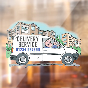Autocollant Pour Fenêtre Service de livraison avec numéro de téléphone