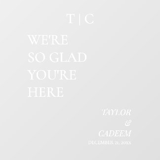 Autocollant Pour Fenêtre Signal de bienvenue mariage moderne décolletage mi