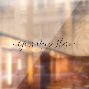 Autocollant Pour Fenêtre Signature propre nom simple écriture affaires