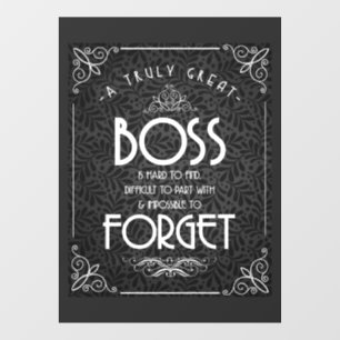 Autocollant Pour Fenêtre Signe de la semaine d'appréciation du patron