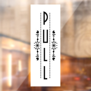 Autocollant Pour Fenêtre Signe de porte de traction décorative,