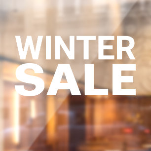 Autocollant Pour Fenêtre Signe de vente d'hiver
