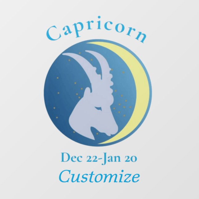 Autocollant Pour Fenêtre Signe du Capricorne Thunder_Cove (Feuille)