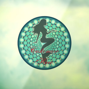 Autocollant Pour Fenêtre Silhouette de sirène dans la fenêtre Thunder_Cov