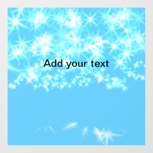 Autocollant Pour Fenêtre Simple ciel bleu brillant étoiles ajouter votre te (Feuille)
