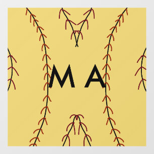 Autocollant Pour Fenêtre Simple monogramme ajouter votre nom lettre man min