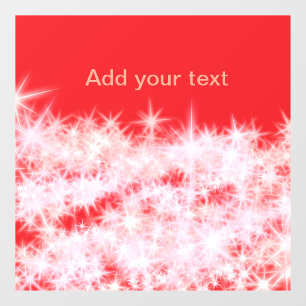 Autocollant Pour Fenêtre Simple rouge rose brillant étoiles ajouter votre t