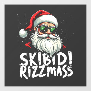 Autocollant Pour Fenêtre Skibidi Rizzmas Funny Gen Alpha Slang Noël