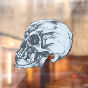 Autocollant Pour Fenêtre Skull & Bones Halloween