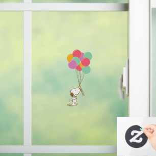 Autocollant Pour Fenêtre Snoopy et ballons