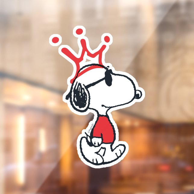 Autocollant Pour Fenêtre Snoopy - Joe Cool Crown (Feuille 2)
