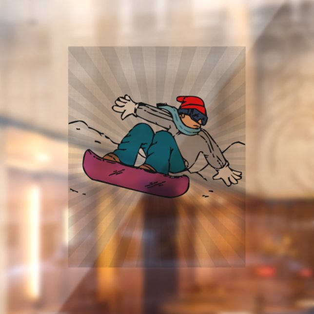 Autocollant Pour Fenêtre Snowboard cool | amateurs de snowboard |snowboard (Feuille 2)
