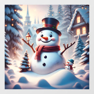 Autocollant Pour Fenêtre Snowman