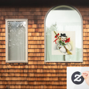 Autocollant Pour Fenêtre Snowman 001