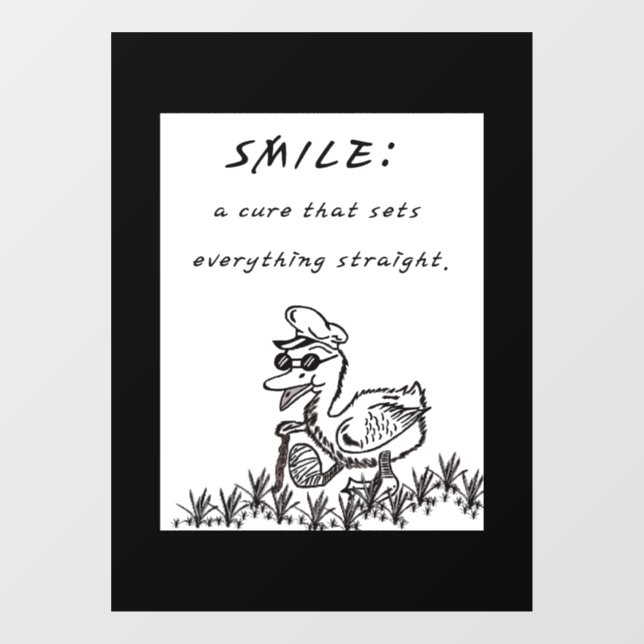 AUTOCOLLANT POUR FENÊTRE SOURIRE QUI GARDE (Feuille)