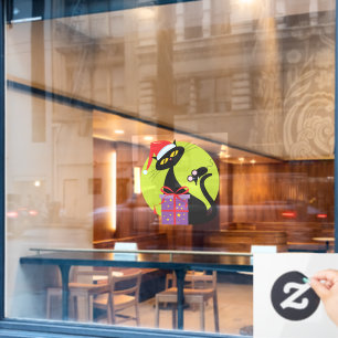 Autocollant Pour Fenêtre Souris Noir Chat Noir 1950