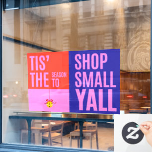 Autocollant Pour Fenêtre Soutenez les Petits Commerces Samedi des Commerces