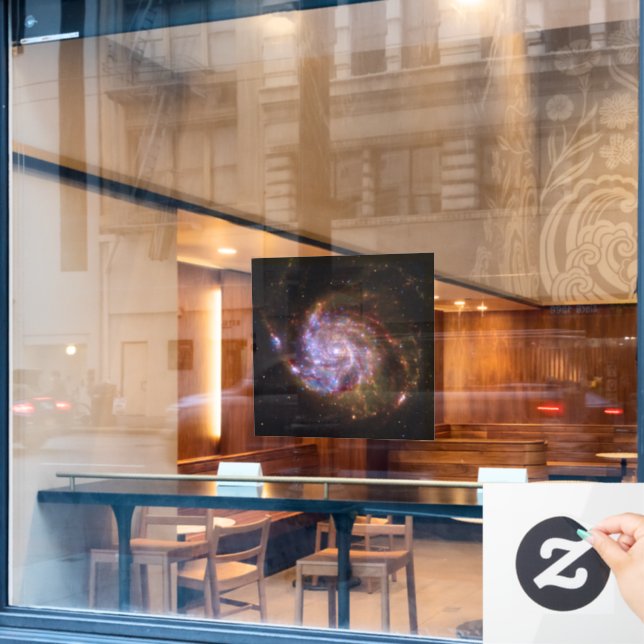 Autocollant Pour Fenêtre Starbirth in the Pinwheel : Galaxy M101 (Fenêtre de café)