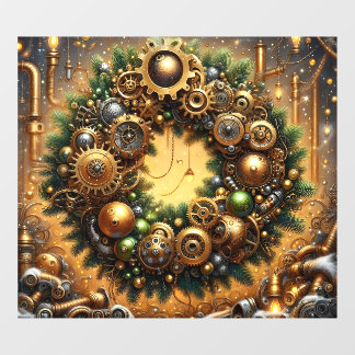 Autocollant Pour Fenêtre Steampunk Christmas Window Cling