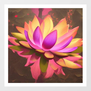 Autocollant Pour Fenêtre Sticker de fixation de fenêtre de lotus Flower