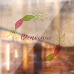 Autocollant Pour Fenêtre sticker vinyle Bienvenue pour vitrine porte